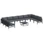 Preview: Garten-Sofa-Set 11 pcs Anthrazit Stahl