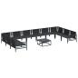 Preview: Garten-Sofa-Set 11 pcs Anthrazit Stahl