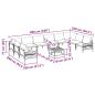 Preview: Garten-Sofa-Set 11 pcs Anthrazit Stahl