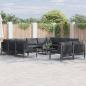 Preview: ARDEBO.de - Garten-Sofa-Set 11 pcs Anthrazit Stahl