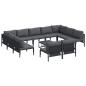Preview: Garten-Sofa-Set 12 pcs Anthrazit Stahl