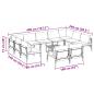 Preview: Gartensofa-set 12 Stk. Schwarz Stahl
