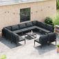 Preview: Garten-Sofa-Set 12 pcs Anthrazit Stahl