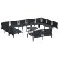 Preview: Garten-Sofa-Set 12 pcs Anthrazit Stahl