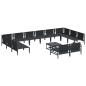 Preview: Garten-Sofa-Set 13 pcs Anthrazit Stahl