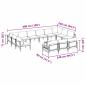 Preview: Gartensofa-set 14 Stk. Schwarz Stahl