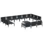 Preview: Garten-Sofa-Set 14 pcs Anthrazit Stahl
