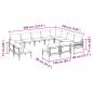 Preview: Gartensofa-set 12 Stk. Schwarz Stahl