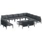 Preview: Garten-Sofa-Set 13 pcs Anthrazit Stahl