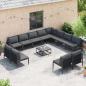 Preview: Garten-Sofa-Set 13 pcs Anthrazit Stahl