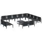 Preview: Garten-Sofa-Set 13 pcs Anthrazit Stahl