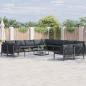 Preview: ARDEBO.de - Garten-Sofa-Set 14 pcs Anthrazit Stahl