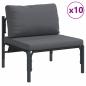 Preview: Garten-Sofa-Set 14 pcs Anthrazit Stahl