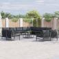 Preview: ARDEBO.de - Garten-Sofa-Set 12 pcs Anthrazit Stahl