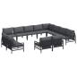Preview: Garten-Sofa-Set 12 pcs Anthrazit Stahl