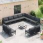 Preview: Garten-Sofa-Set 12 pcs Anthrazit Stahl