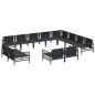 Preview: Garten-Sofa-Set 12 pcs Anthrazit Stahl