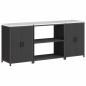 Preview: Küchenlager-Set mit Regal mit Speicher mit Tür 3 pcs Schwarz 210 x 50 x 92 cm