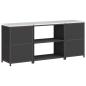Preview: Küchenlager-Set mit Regal mit Speicher mit Tür 3 pcs Schwarz 210 x 50 x 92 cm