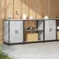 Preview: Küchenlager-Set 3 pcs Silber 210 x 50 x 92 cm Edelstahl