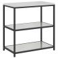 Preview: Küchenlager-Set 3 pcs Silber 210 x 50 x 92 cm Edelstahl