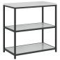Preview: Küchenlager-Set 3 pcs Silber 210 x 50 x 92 cm Verzinkter Stahl