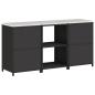 Preview: Küchenlager-Set mit Regal mit Speicher mit Tür 3 pcs Schwarz 180 x 50 x 92 cm