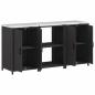 Preview: Küchenlager-Set mit Regal mit Speicher mit Tür 3 pcs Schwarz 180 x 50 x 92 cm