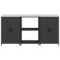 Preview: Küchenlager-Set mit Regal mit Speicher mit Tür 3 pcs Schwarz 180 x 50 x 92 cm