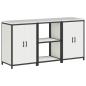 Preview: ARDEBO.de - Küchenlager-Set 3 pcs Weiß 180 x 50 x 92 cm Kaltgewalzter Stahl