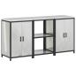 Preview: Küchenlager-Set 3 pcs Silber 180 x 50 x 92 cm Verzinkter Stahl