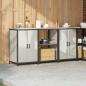 Preview: Küchenlager-Set 3 pcs Silber 180 x 50 x 92 cm Verzinkter Stahl
