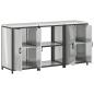 Preview: Küchenlager-Set 3 pcs Silber 180 x 50 x 92 cm Verzinkter Stahl