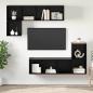 Preview: TV-Schrank-Set 4 pcs Schwarze Eiche 37 x 37 x 142,5 cm