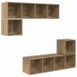 Preview: TV-Schrank-Set 4 pcs Eiche handwerklich 37 x 37 x 142,5 cm