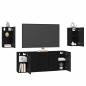 Preview: TV-Schrank-Set mit Regal 7 pcs Schwarze Eiche 30,5 x 30 x 60 cm