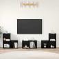 Preview: TV-Schrank Set mit Regal mit Speicher 6 pcs Schwarze Eiche Holzwerkstoff