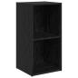 Preview: TV-Schrank Set mit Regal mit Speicher 6 pcs Schwarze Eiche Holzwerkstoff