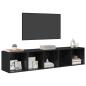 Preview: TV-Schrank Set 2 pcs Schwarze Eiche 37 x 37 x 142,5 cm