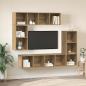 Preview: ARDEBO.de - TV-Schrank-Set 4 pcs Eiche handwerklich Holzwerkstoff