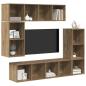 Preview: TV-Schrank-Set 4 pcs Eiche handwerklich Holzwerkstoff