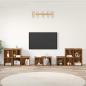 Preview: ARDEBO.de - TV-Schrank Set mit Regal mit Speicher 8 pcs Altholz Holzwerkstoff