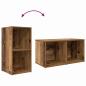 Preview: TV-Schrank Set mit Regal mit Speicher 8 pcs Altholz Holzwerkstoff