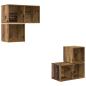 Preview: TV-Schrank Set 4 pcs Altholz 37 x 37 x 72 cm Holzwerkstoff