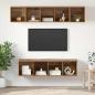 Preview: ARDEBO.de - TV-Schrank-Set 4 pcs Altholz 37 x 37 x 142,5 cm Holzwerkstoff