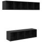 Preview: TV-Schrank-Set 4 pcs Schwarze Eiche 37 x 37 x 142,5 cm