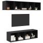 Preview: TV-Schrank-Set 4 pcs Schwarze Eiche 37 x 37 x 142,5 cm