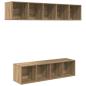 Preview: TV-Schrank-Set 4 pcs Eiche handwerklich 37 x 37 x 142,5 cm