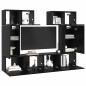 Preview: TV-Schrank-Set mit Regal 6 pcs Schwarze Eiche 80 x 30 x 30 cm