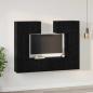 Preview: TV-Schrank-Set mit Regal 6 pcs Schwarze Eiche 80 x 30 x 30 cm